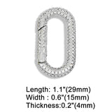 DIY Pendant Carabiner Ovals Screw Clasps for Mesh Chains