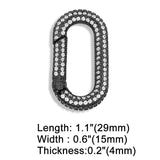 DIY Pendant Carabiner Ovals Screw Clasps for Mesh Chains