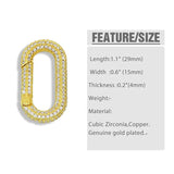 DIY Pendant Carabiner Ovals Screw Clasps for Mesh Chains