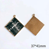 Square Wool Stuff Spacer Pendant Necklace Supplies 4pcs