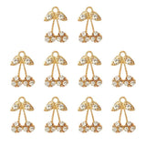 10pcs Multicolor Rhinestone Cherry Charms Alloy Plant Pendants For Necklace DIY