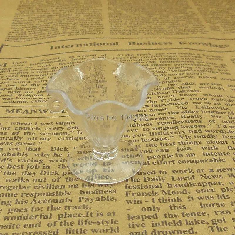 10pcs Clear Plastic Glass 30mm Parfait Cups Food Deco Part