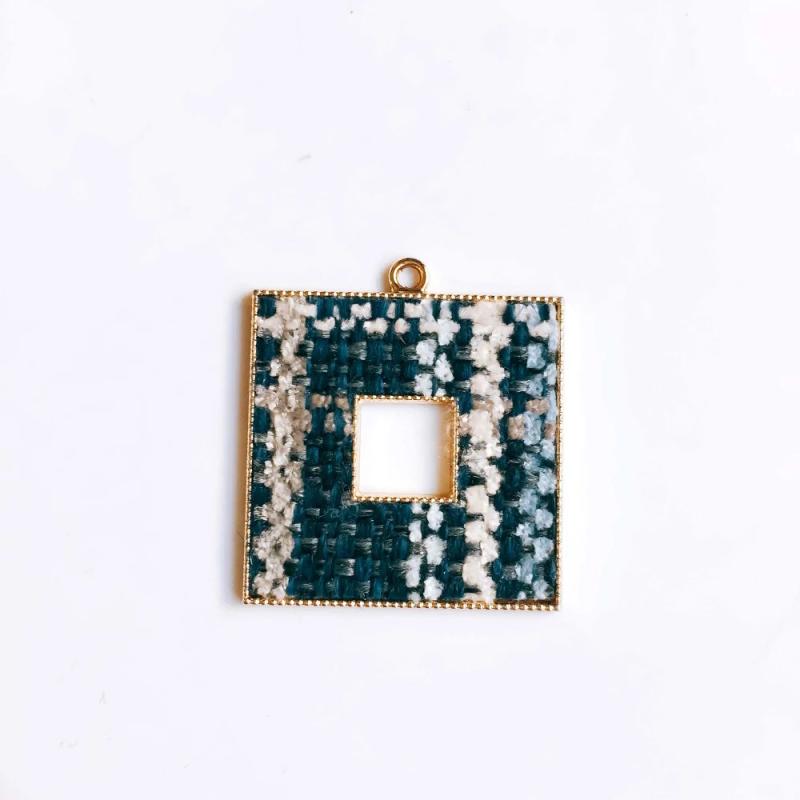 Square Wool Stuff Spacer Pendant Necklace Supplies DIY 4pcs