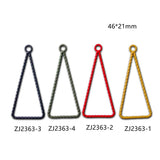 Multicolors Triangle Eardrop Metal Diy Material Pendant Necklace Earring Charms