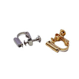 Silver Plated Ear Clip No Hole Adjustable Earring Base 6pcs