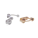 Silver Plated Ear Clip No Hole Adjustable Earring Base 6pcs