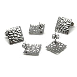20pcs Stainless Steel Post Earring Studs Base Pins with Ear Plug and Stoppers