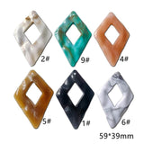 10pcs Acrylic Rhombus Pendant Jewelry Making Supplies DIY Material
