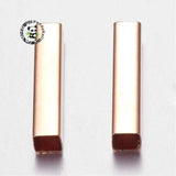 20pcs Brass Tube Beads, Golden, 20x4x4mm, Hole: 3.5x3.5mm F70