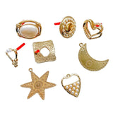 KC Plated Pearl Stud Earrings Accessories Necklace Jewelry Making Component