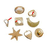 KC Plated Pearl Stud Earrings Accessories Necklace Jewelry Making Component