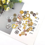 50g Alloy Steampunk Cogs Gears for Epoxy Resin Molds Silicone Crafts