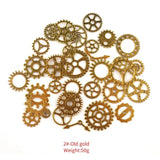 50g Alloy Steampunk Cogs Gears for Epoxy Resin Molds Silicone Crafts