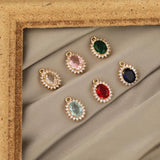6Pcs Oval Shape Pendants Jewelry Findings DIY Making