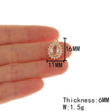 6Pcs Oval Shape Pendants Jewelry Findings DIY Making