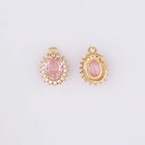 6Pcs Oval Shape Pendants Jewelry Findings DIY Making