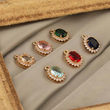 6Pcs Oval Shape Pendants Jewelry Findings DIY Making