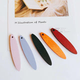 Wooden Oval Earring Accessories Pendant Necklace Charms Jewelry Making DIY 10pcs