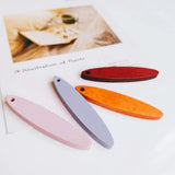 Wooden Oval Earring Accessories Pendant Necklace Charms Jewelry Making DIY 10pcs