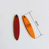 Wooden Oval Earring Accessories Pendant Necklace Charms Jewelry Making DIY 10pcs