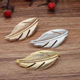 BoYuTe 60*25MM Metal Iron Leaf Hair Clips Women Hair Accessories