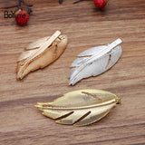 BoYuTe 60*25MM Metal Iron Leaf Hair Clips Women Hair Accessories