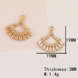 4Pcs DIY CZ Charms Jewelry Findings Multi Shape Hand Made