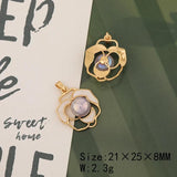 4Pcs Flower Shape Imitation Pearl Necklace Pendant