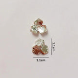 100 PCS 11mm Metal Alloy Flowers KC Plated Petals for Jewelry Making