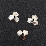 100 PCS 11mm Metal Alloy Flowers KC Plated Petals for Jewelry Making