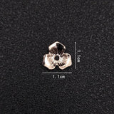 100 PCS 11mm Metal Alloy Flowers KC Plated Petals for Jewelry Making