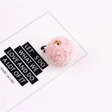 Lamb Wool Ball Earrings - DIY Jewelry Accessories