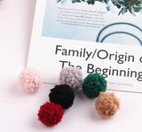 Lamb Wool Ball Earrings - DIY Jewelry Accessories