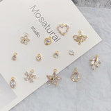 Copper Plated Zircon Hollow Geometric Jewelry Accessories