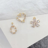 Copper Plated Zircon Hollow Geometric Jewelry Accessories