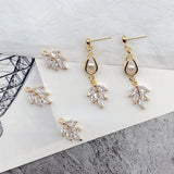 Copper Plated Zircon Hollow Geometric Jewelry Accessories