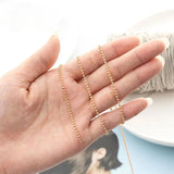 10m Copper Bead Ball Chains DIY Necklace Jewelry Making Pendant Accessories