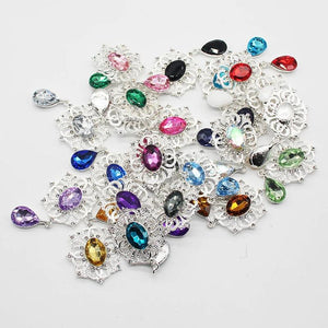 10pcs Rhinestone Acrylic Pendant DIY Decoration Jewelry Accessories