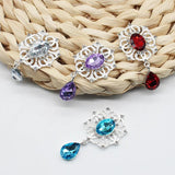 10pcs Rhinestone Acrylic Pendant DIY Decoration Jewelry Accessories