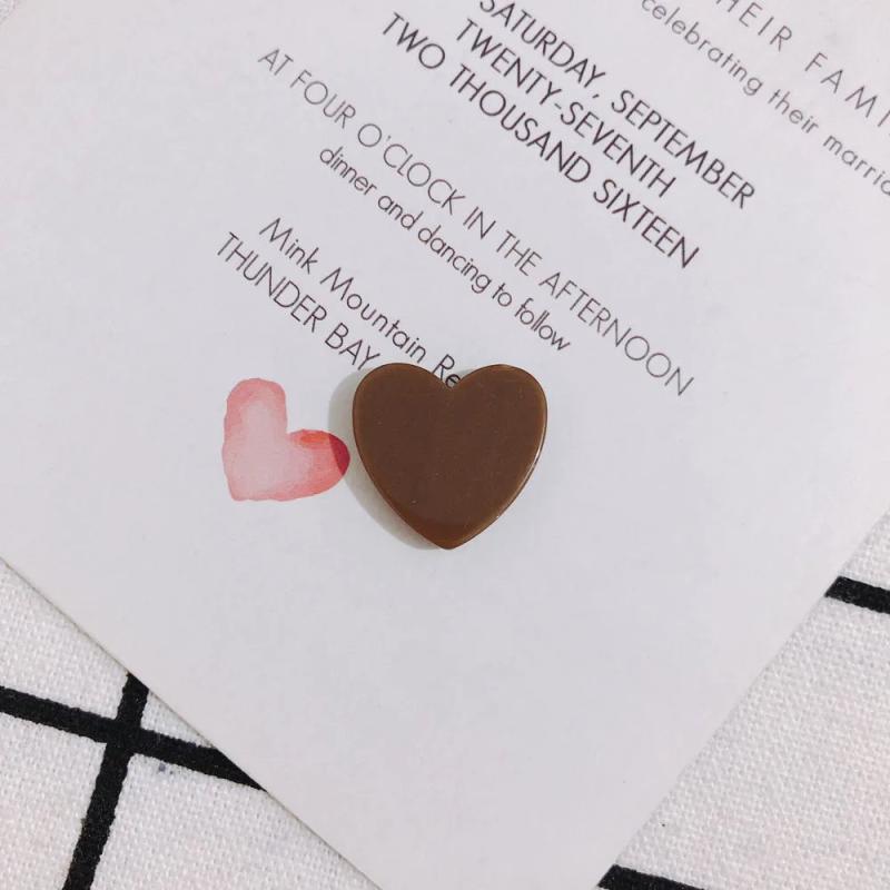 DIY Heart Acrylic Patch Hairpin Jewelry Earring Accessories 10pcs
