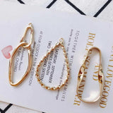 4Pcs DIY Drop Shape Earrings Pendant Jewelry Accessory