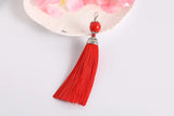 5pcs 11.5cm Silk Tassels Key Charm Pendant Lobster Clas