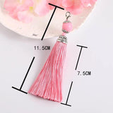 5pcs 11.5cm Silk Tassels Key Charm Pendant Lobster Clas