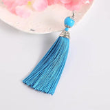 5pcs 11.5cm Silk Tassels Key Charm Pendant Lobster Clas