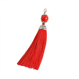 5pcs 11.5cm Silk Tassels Key Charm Pendant Lobster Clas