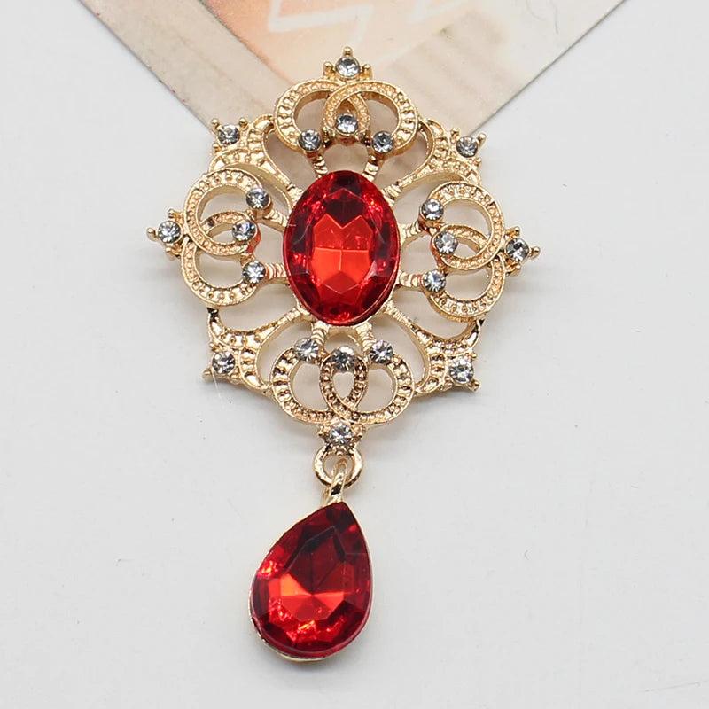 5pcs 34*56mm Rhinestone Acrylic Pendant DIY Clothing Brooch Bow Jewelry