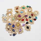 5pcs 34*56mm Rhinestone Acrylic Pendant DIY Clothing Brooch Bow Jewelry
