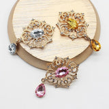 5pcs 34*56mm Rhinestone Acrylic Pendant DIY Clothing Brooch Bow Jewelry