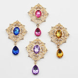 5pcs 34*56mm Rhinestone Acrylic Pendant DIY Clothing Brooch Bow Jewelry
