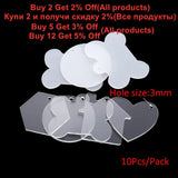 10Pcs Clear Acrylic Blank Key Chain Discs Dog Pendant Keychain Blank With Hole